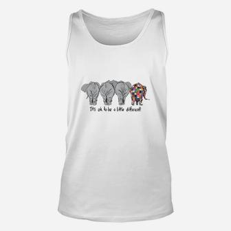 It’s Ok To Be A Little Different Lgbt Elephant Pride Shirt Unisex Tank Top - Thegiftio UK