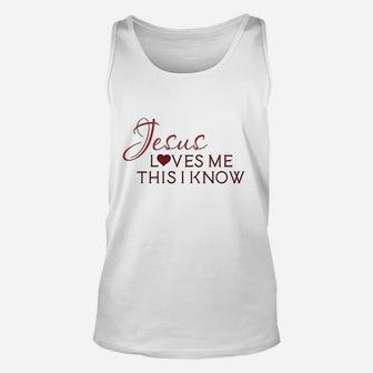 Jesus Loves Me This I Know Christian God Style B Unisex Tank Top | Crazezy CA