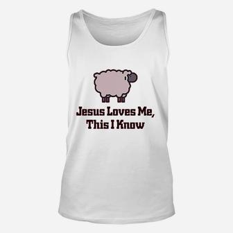 Jesus Loves Me This I Know Christian God Style C Unisex Tank Top | Crazezy UK