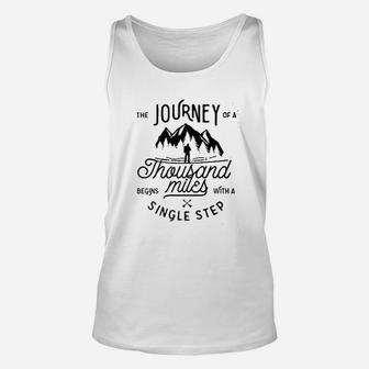 Journey Of 1000 Miles Begins With A Single Step Graphic Unisex Tank Top | Crazezy