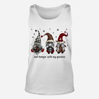 Just Hangin With My Gnomies Santa Gnome Christmas Unisex Tank Top | Crazezy