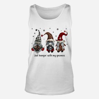 Just Hangin With My Gnomies Santa Gnome Christmas Unisex Tank Top | Crazezy CA