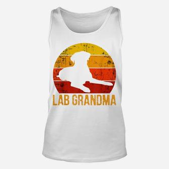 Lab Grandma Vintage Retro Labrador Matching Grandparents Unisex Tank Top | Crazezy UK