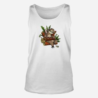Lazy Sloth Sushi Lover Funny Japanese Food Lover Unisex Tank Top - Thegiftio