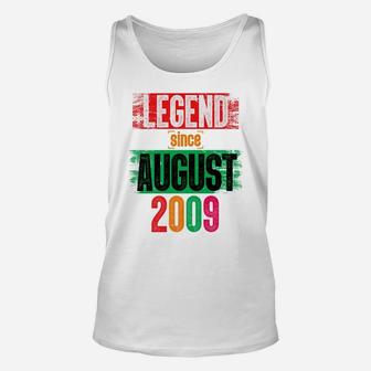Legend Since August 2009 Bday Gifts 10Th Birthday Unisex Tank Top | Crazezy