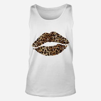 Leopard Lips Trendy Kiss Mouth Women Cheetah Animal Print Unisex Tank Top | Crazezy UK