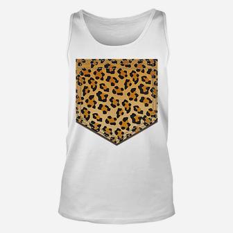 Leopard Print Pocket | Cool Animal Lover Cheetah Gift Unisex Tank Top | Crazezy