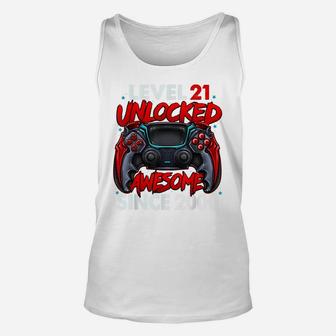 Level 21 Unlocked Awesome Since 2000 21St Birthday Gaming Unisex Tank Top | Crazezy