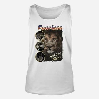 Lion Wild Cat Colorful Animal King Jungle Lovers Motivation Unisex Tank Top | Crazezy AU