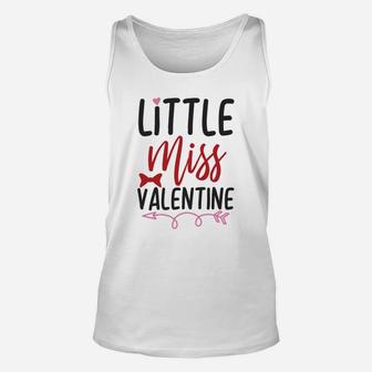 Little Miss Valentine Happy Valentines Day Unisex Tank Top - Seseable