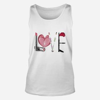 Makeup And Red Lipstick Ideal For This Spring Unisex Tank Top - Thegiftio UK