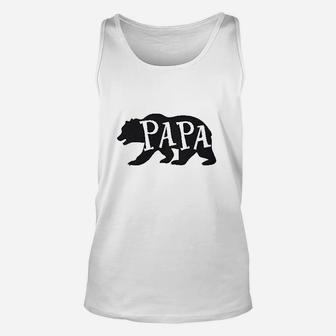 Matching Father And Son Papa Bear Daddy Bear Little Baby Family Unisex Tank Top | Crazezy