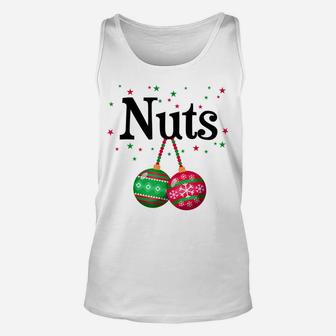 Men Nuts Chestnuts Couple Costume Christmas Ornament Unisex Tank Top | Crazezy CA
