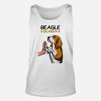 Mens Beagle Grandpa Dog Dad Unisex Tank Top | Crazezy