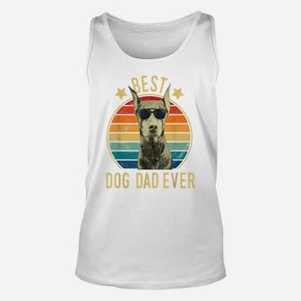 Mens Best Dog Dad Ever Doberman Pinscher Father's Day Gift Unisex Tank Top | Crazezy