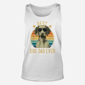 Mens Best Dog Dad Ever Vizsla Father's Day Gift Unisex Tank Top | Crazezy