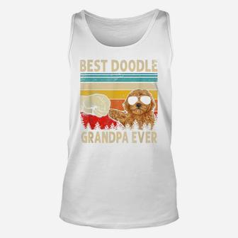 Mens Best Doodle Grandpa Ever Goldendoodle Dog Dad Father's Day Unisex Tank Top | Crazezy