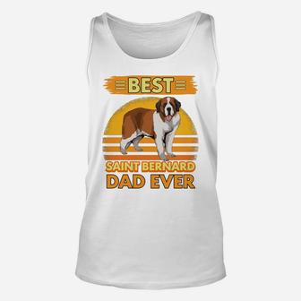 Mens Boys Best Saint Bernard Dad Ever Dog Owner St Bernards Unisex Tank Top | Crazezy