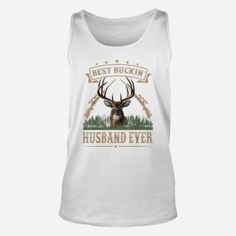 Mens Fathers Day Best Buckin' Husband Ever Deer Hunting Bucking Unisex Tank Top | Crazezy UK