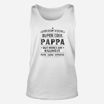 Mens Grandpa Gift Super Cool Pappa Grandpa Men Unisex Tank Top - Thegiftio UK