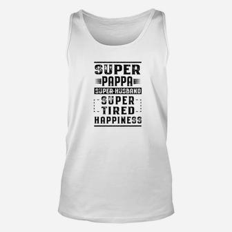 Mens Grandpa Gift Super Pappa Super Husband Super Tired M Unisex Tank Top - Thegiftio UK