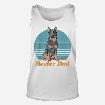 Mens Heeler Dad | Australian Cattle Dog Owner Heeler Unisex Tank Top | Crazezy