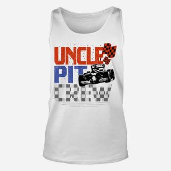 Mens Race Car Themed Birthday Party Gift Uncle Pit Crew Costume Unisex Tank Top | Crazezy DE