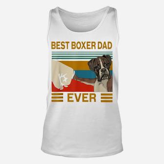 Mens Vintage Best Dog Boxer Dad Ever Bump Fit Gift Unisex Tank Top | Crazezy