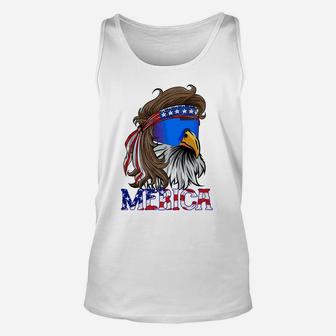 Merica Eagle Mullet Shirt American Flag Usa Men 4Th Of July Unisex Tank Top | Crazezy