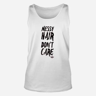 Messy Hair Dont Care Off Shoulder Unisex Tank Top | Crazezy CA