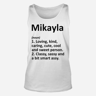 Mikayla Definition Personalized Funny Birthday Gift Idea Unisex Tank Top | Crazezy DE
