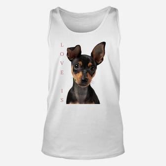 Miniature Pinscher Shirt Dog Mom Dad Tshirt Love Puppy Pet Unisex Tank Top | Crazezy
