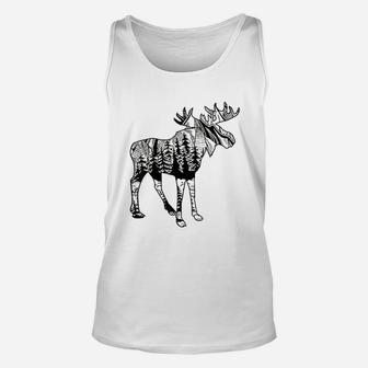 Moose Sighting Forest Unisex Tank Top | Crazezy AU