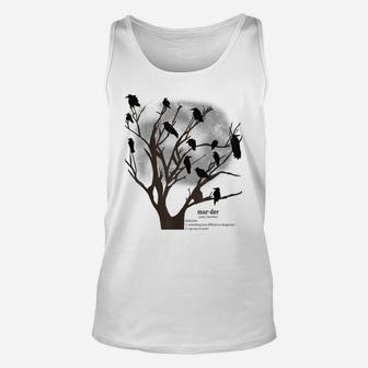 Murder Of Crows Funny Animal Unisex Tank Top | Crazezy