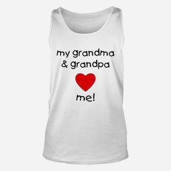 My Grandma And Grandpa Love Me Unisex Tank Top | Crazezy CA