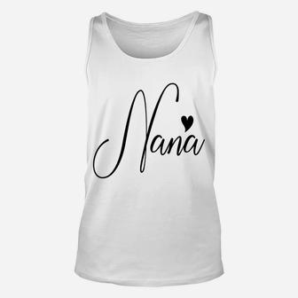 Nana Heart For Grandma Women Christmas Grandparents Day Unisex Tank Top | Crazezy CA