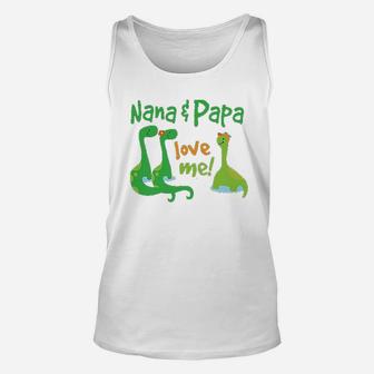 Nana Papa Love Me Dinosaur Unisex Tank Top | Crazezy
