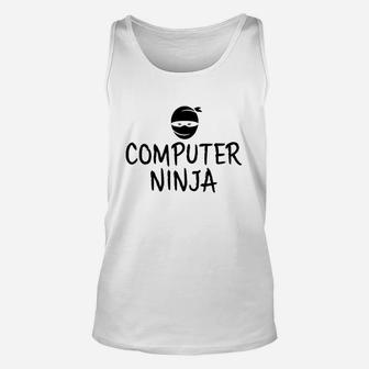 Nerd Computer Ninja Funny Programmer It Unisex Tank Top | Crazezy