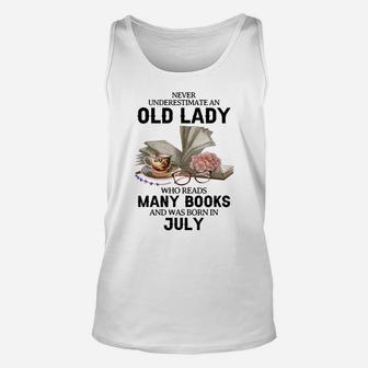 Never Underestimate An Old Lady Who Reads Many Books Women Unisex Tank Top | Crazezy DE