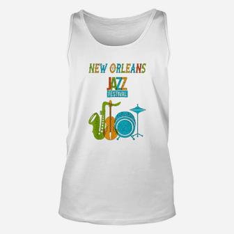 New Orleans Festival Of Jazz Music Gift Louisiana Jazz Unisex Tank Top - Thegiftio UK