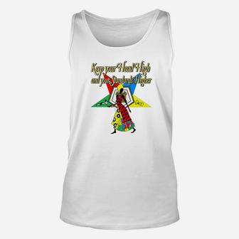 Oes Style Keep Your Head High Star Freemason Unisex Tank Top - Thegiftio