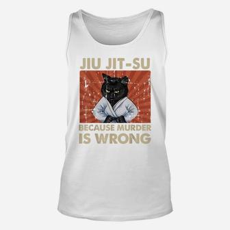 Official Black Cat Jiu Jit-Su Because Murder Is Wrong Unisex Tank Top | Crazezy DE