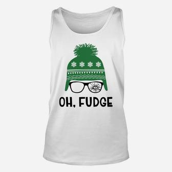 Oh Fudge Funny Christmas Saying, Vintage Xmas Sweatshirt Unisex Tank Top | Crazezy CA