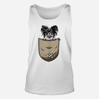 Papillion Dog Lovers And Pocket Owner Unisex Tank Top | Crazezy CA