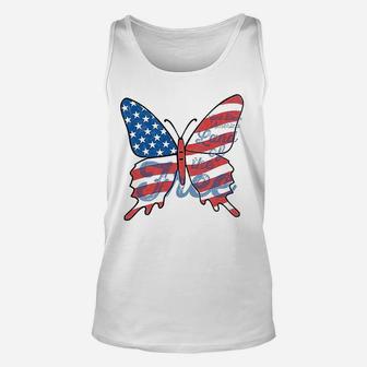Patriotic Butterfly Youth Unisex Tank Top | Crazezy CA