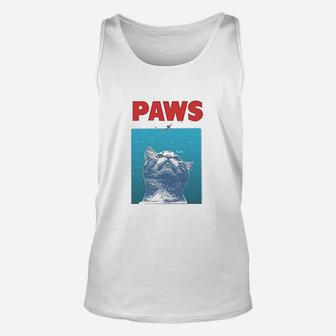 Paws Funny Cat For Cat Lovers Unisex Tank Top | Crazezy