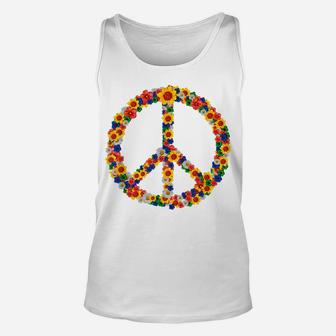 Peace Love 60S 70S Flower Power Hippie Outfit Unisex Tank Top | Crazezy
