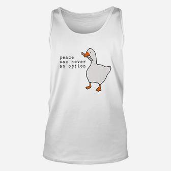 Peace Was Never An Option Unisex Tank Top | Crazezy