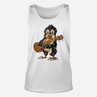 Penguin Bass Guitarist Gifts Animal Guitar Unisex Tank Top | Crazezy CA