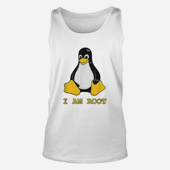 Penguin I Am Root Unisex Tank Top | Crazezy CA